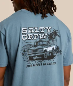 Salty Crew Truck Stop T-Shirt Slate New