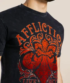 Graphic T-Shirts | Affliction Truth & Consequence T-Shirt Black Lava Wash