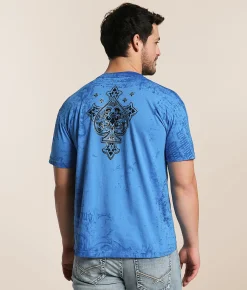 Graphic T-Shirts | Affliction Truth Rising T-Shirt Ibiza Blue