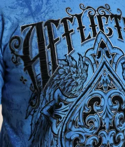 Graphic T-Shirts | Affliction Truth Rising T-Shirt Ibiza Blue