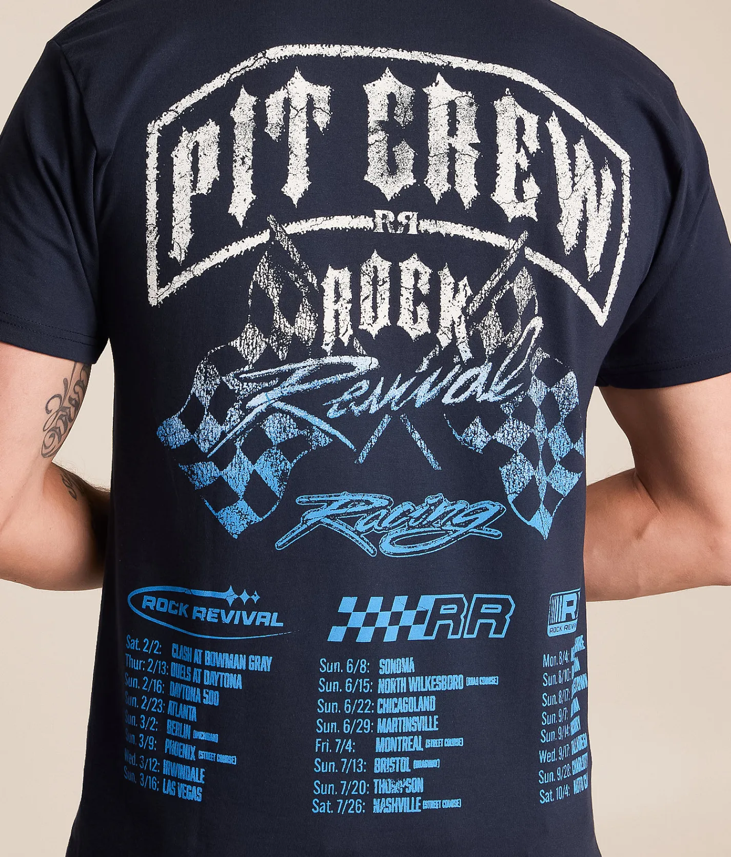Rock Revival Tru T-Shirt Navy New