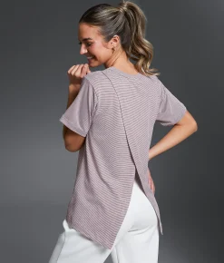 Buckle Black Tulip Back T-Shirt Rose Brown