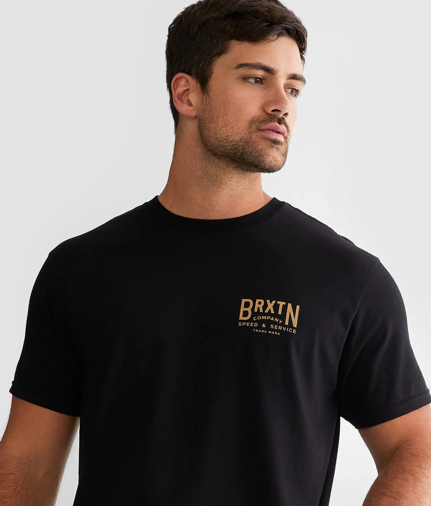 Graphic T-Shirts | Brixton Tune Up T-Shirt Flint Blue Antelope