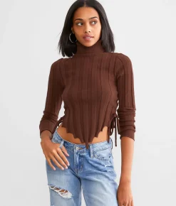 Gilded Intent Turtleneck Sweater Brown Sale