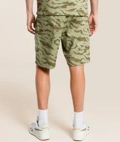Rock Revival Twill Camo Short Green Hot