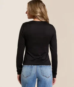 Willow & Root Twisted Keyhole Top Black Discount