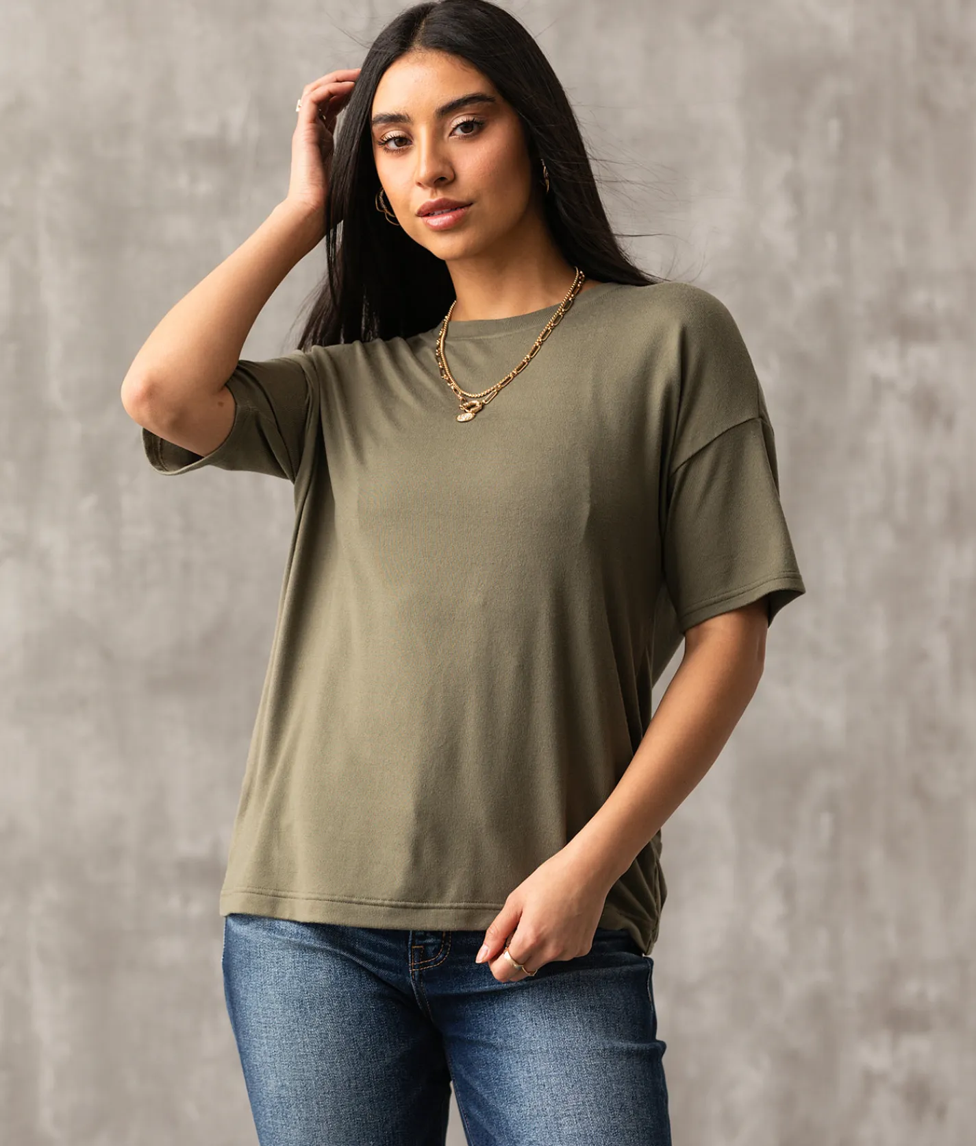 Activewear | Buckle Black Twisted Open Back Top Dusty Olive
