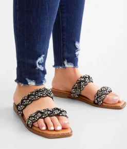 Very G Twisty Double Strap Sandal Black Sale