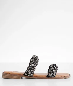 Very G Twisty Double Strap Sandal Black Sale