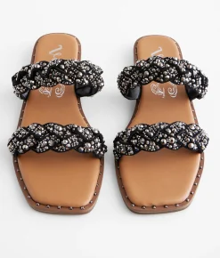 Very G Twisty Double Strap Sandal Black Sale