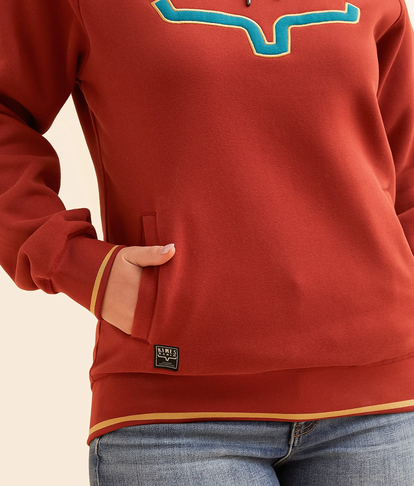 Kimes Ranch Two Scoops Hooded Sweatshirt Rust Red Best