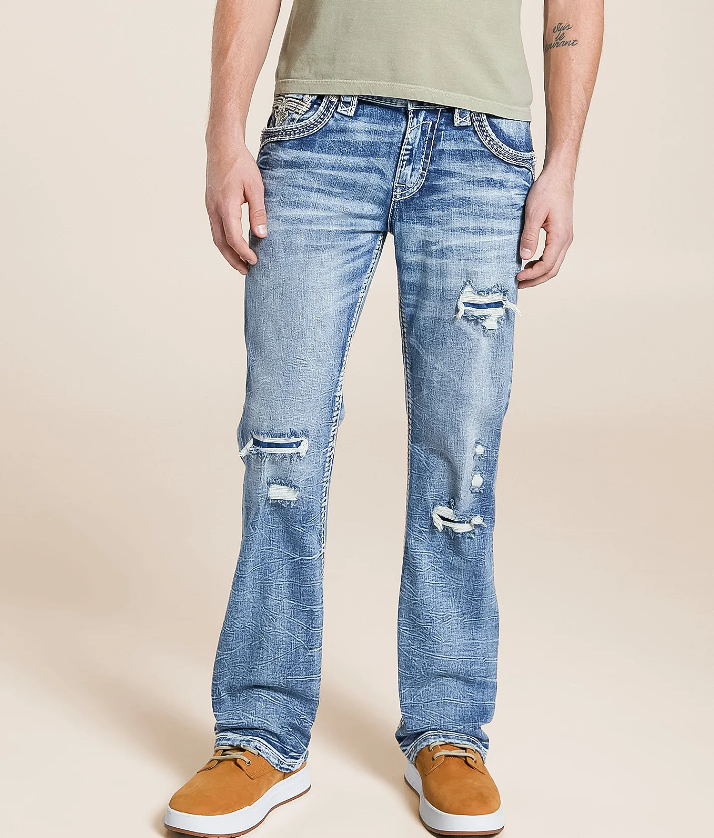 Rock Revival Tyrell Boot Stretch Jean Tyrell B202 Discount