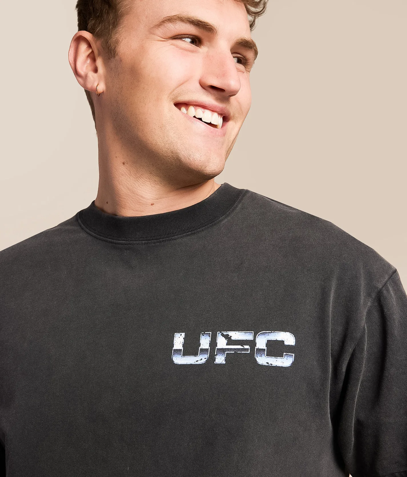 Tops|Graphic T-Shirts | ID Supply Co. UFC As Real As It Gets T-Shirt Washed Black