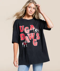 Gameday SOCIAL® UGA Dawgs Oversized T-Shirt Black Online