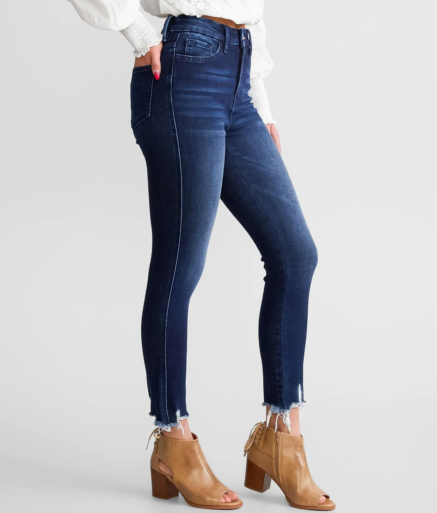 Flying Monkey Ultra High Rise Ankle Skinny Stretch Jean Passionate Clearance