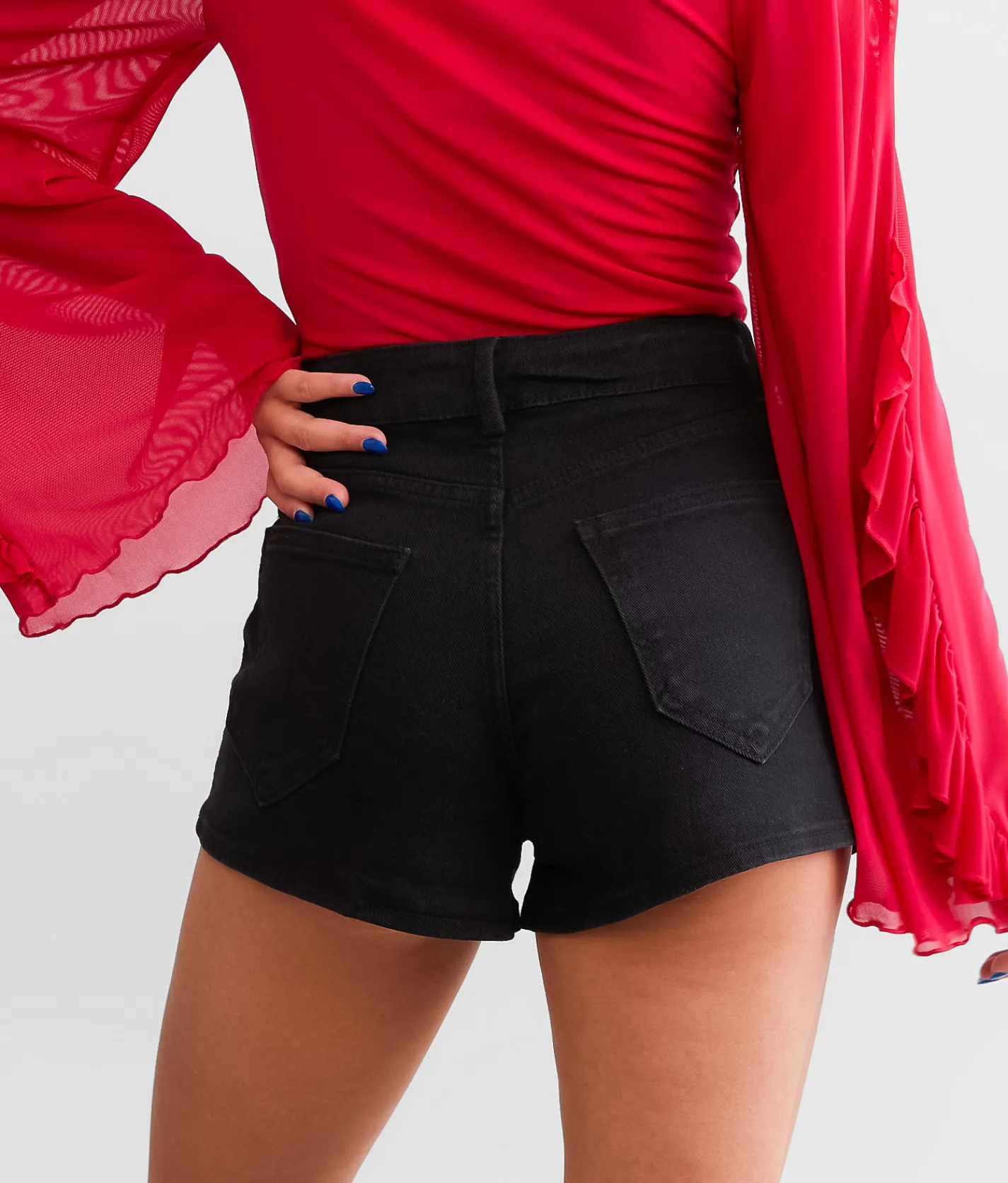 Blue B Ultra High Rise Rhinestone Stretch Short Black Online