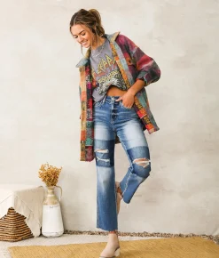 Flying Monkey Ultra High Rise Straight Jean On A World