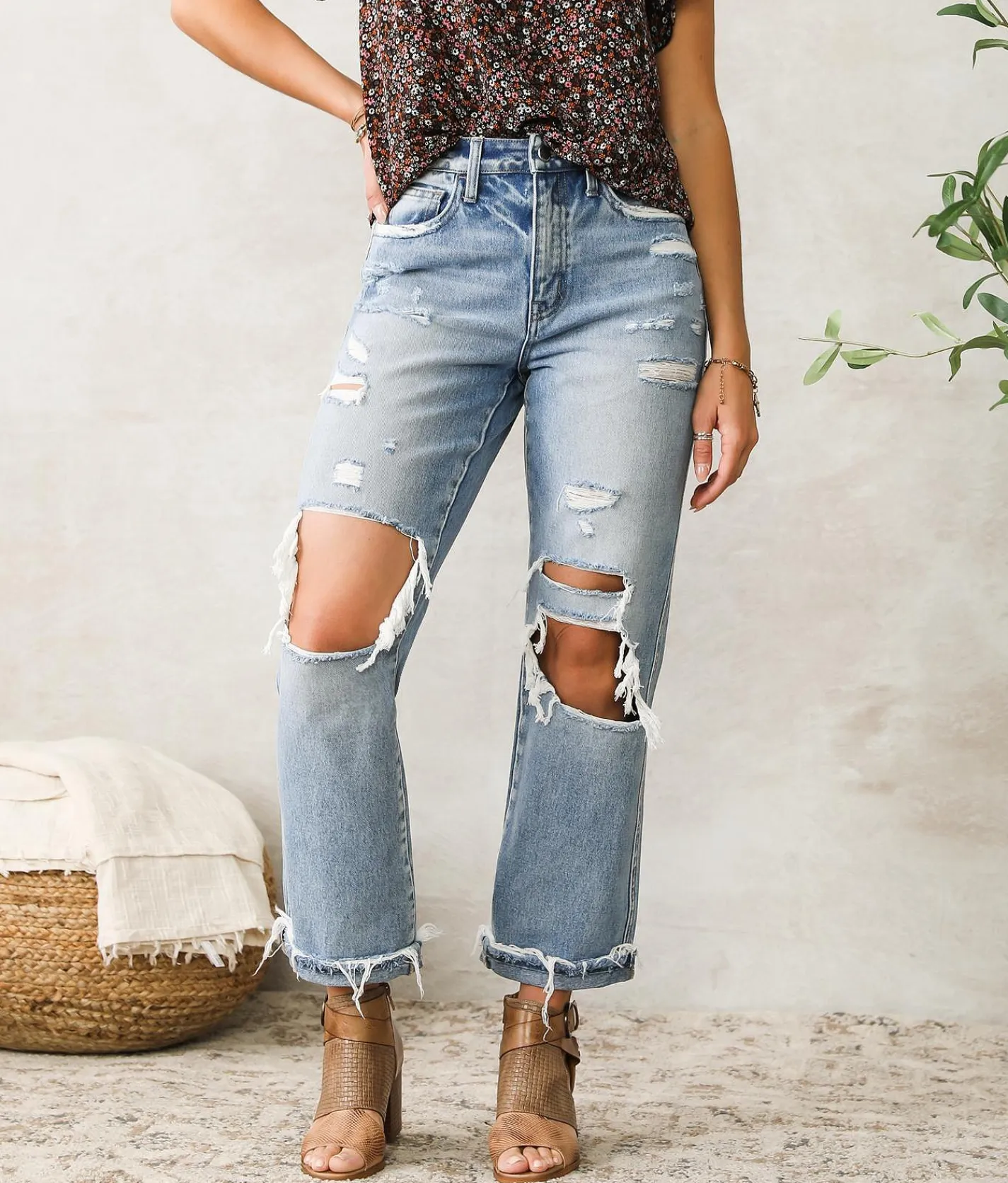 Jeans|Bottoms | Flying Monkey Ultra High Rise Straight Jean Solitude
