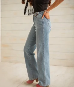 Jeans|Bottoms | Sterling & Stitch Ultra High Rise Wide Leg Jean Light Wash
