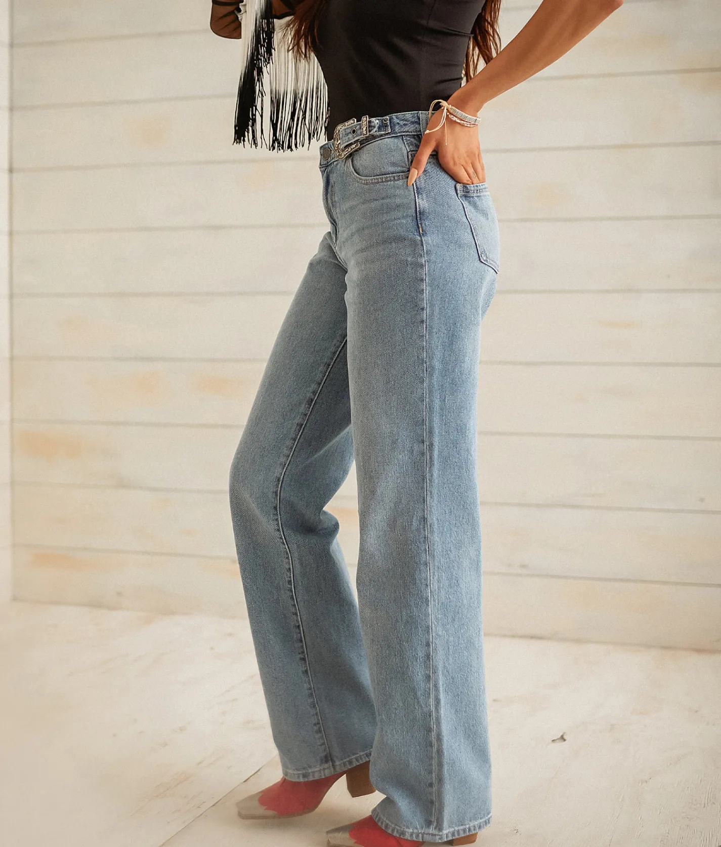 Jeans|Bottoms | Sterling & Stitch Ultra High Rise Wide Leg Jean Light Wash