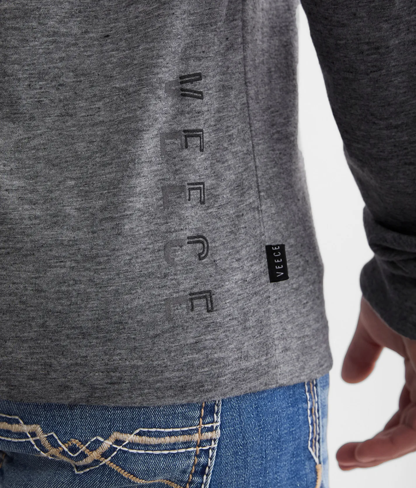 Veece Uncharted Split T-Shirt Charcoal Outlet