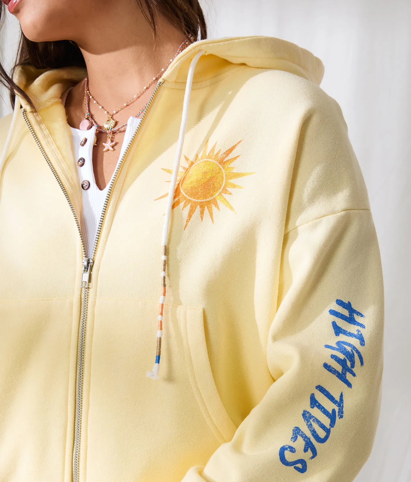 33 Coastal Under The Sun Hoodie Double Cream Outlet