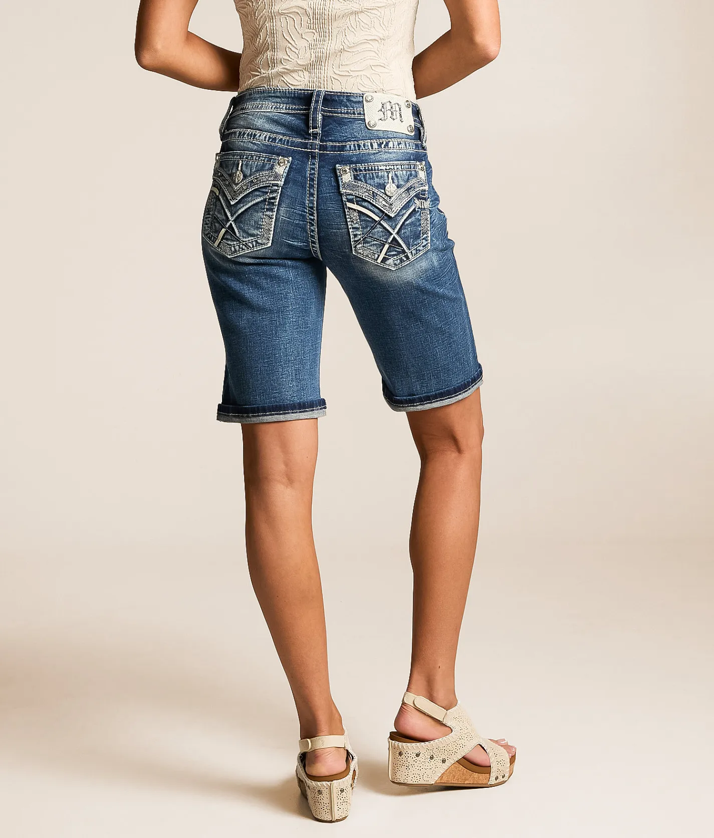 Bottoms | Miss Me Universal Bermuda Stretch Cuffed Short K1441