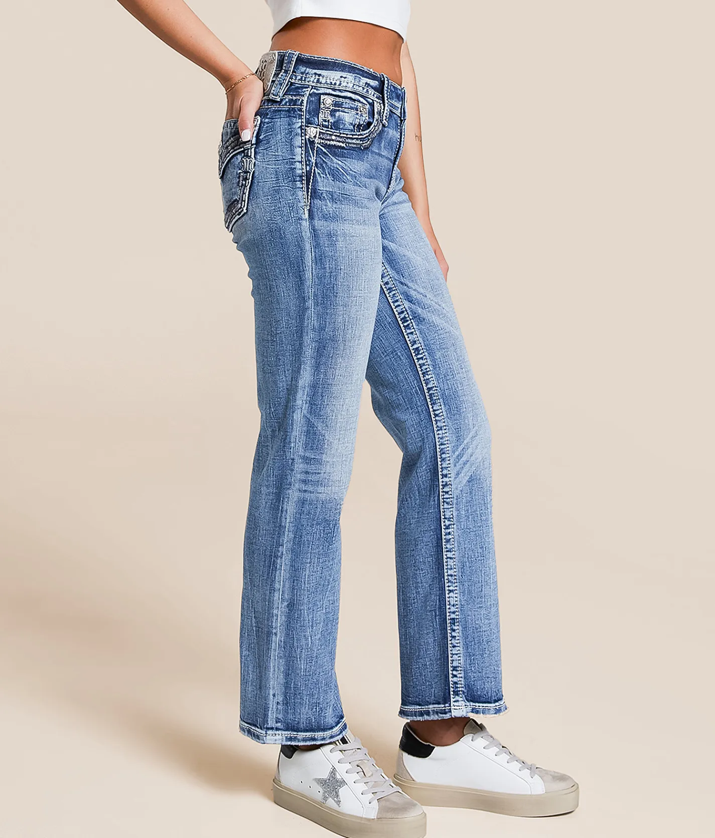 Jeans | Miss Me Universal Cropped Straight Stretch Jean M819C
