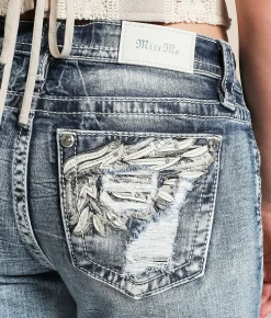 Miss Me Universal Mid-Rise Cuffed Stretch Capri Jean M1015 Best