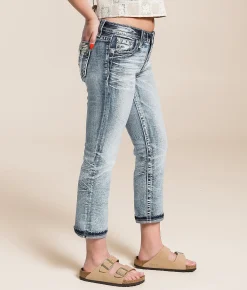 Miss Me Universal Mid-Rise Cuffed Stretch Capri Jean M1015 Best