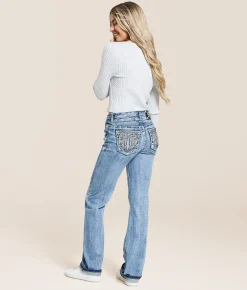 Jeans|Bottoms | Miss Me Universal Straight Stretch Cuffed Jean M383