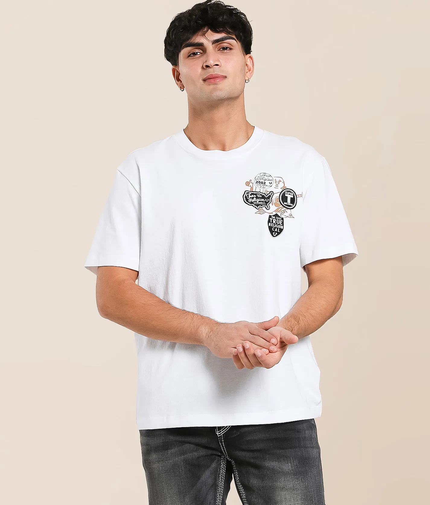 Tops|Graphic T-Shirts | True Religion University T-Shirt Optic White