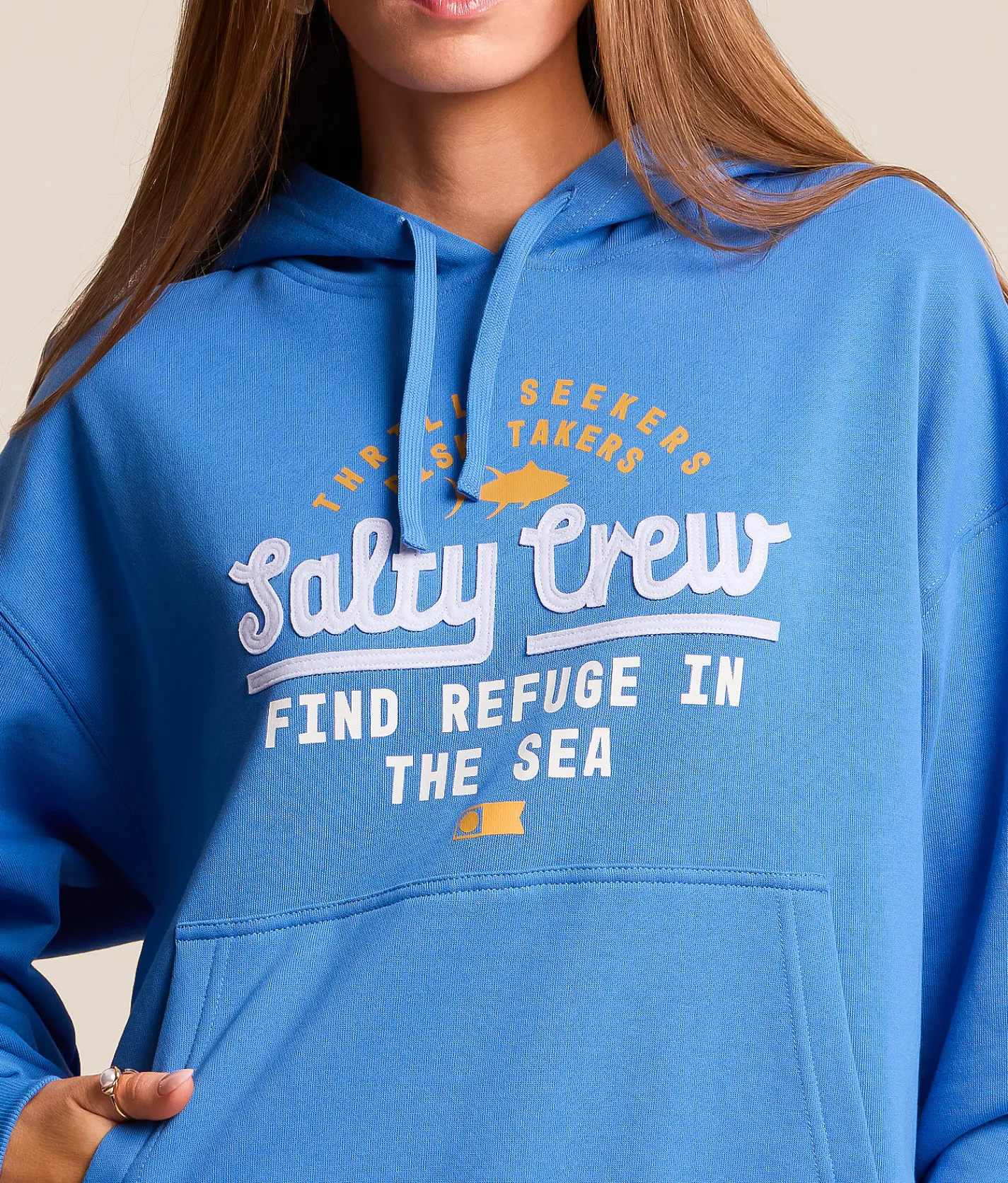 Tops | Salty Crew Unscripted Hooded Sweatshirt Bold Blue
