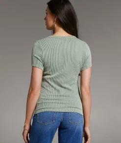 BKE Urban Ribbed Top New Taupe Best