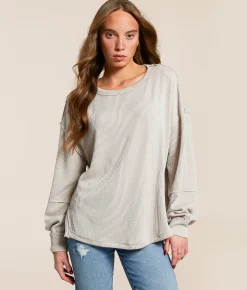 Tops | BKE Urban Textured Top Oat
