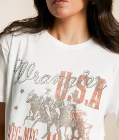 Tops | Wrangler® USA Girlfriend T-Shirt Bright White