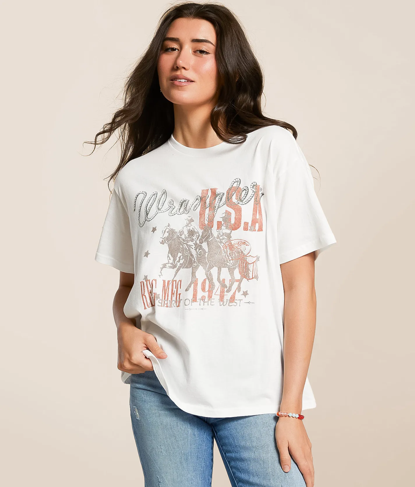 Tops | Wrangler® USA Girlfriend T-Shirt Bright White