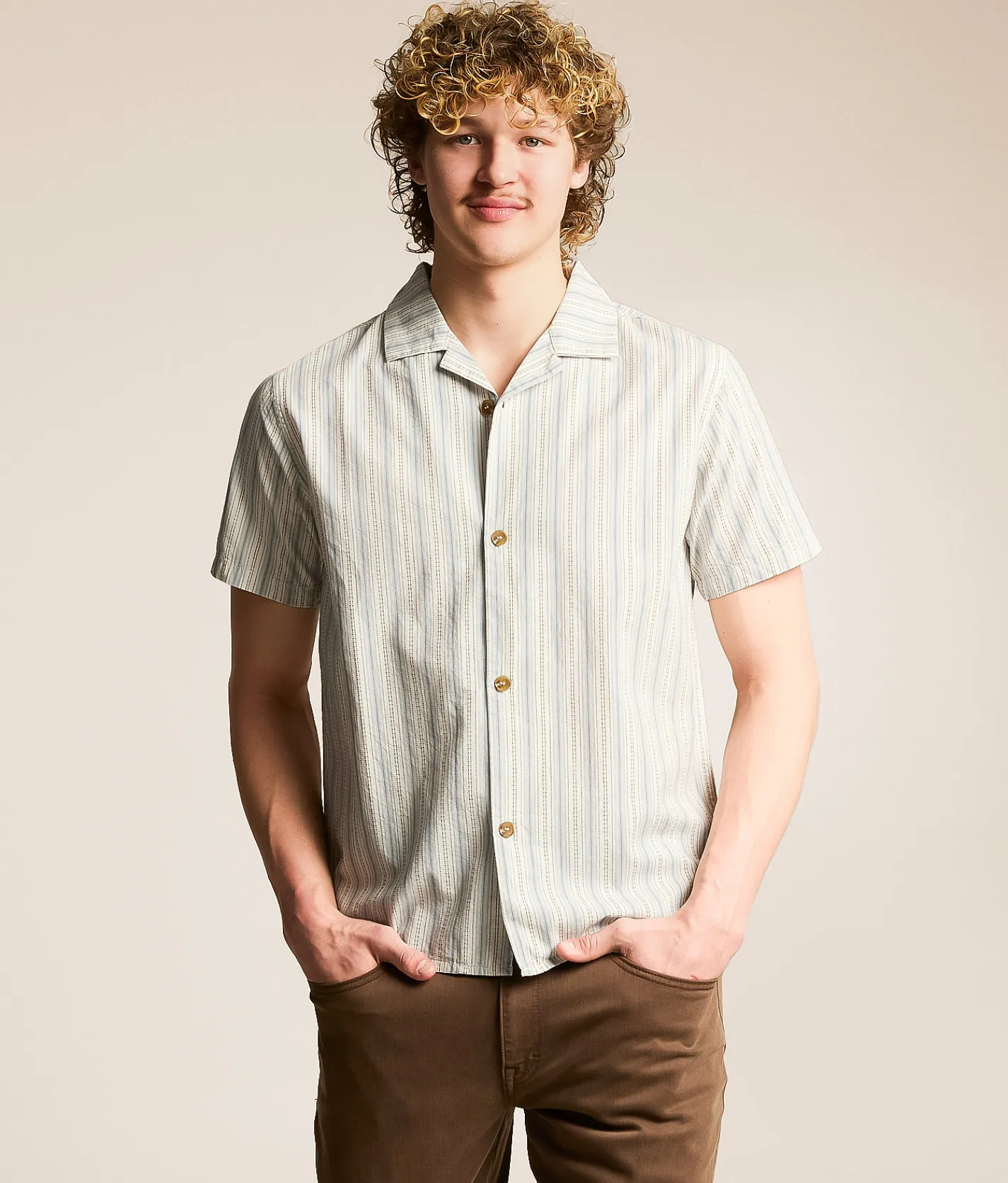 Tops | Rhythm Vacation Stripe Shirt Natural