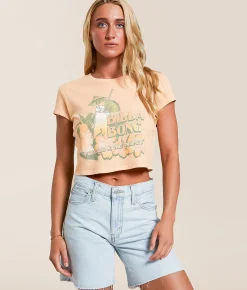 Tops | Billabong Vacay Awaits Cropped T-Shirt Sunstone