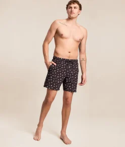 RVCA VA Floral Stretch Swim Trunks Pirate Black Hot