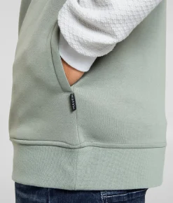 Maven Co-op Valley Quarter Zip Pullover Oyster Sage New