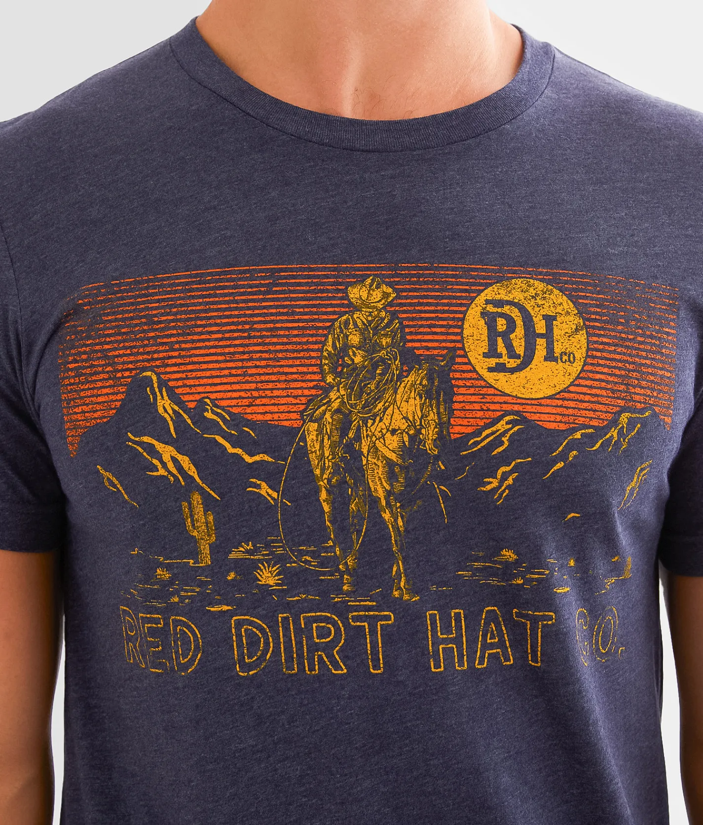 Graphic T-Shirts | Red Dirt Hat Co. Vaquero T-Shirt Heather Midnight Navy