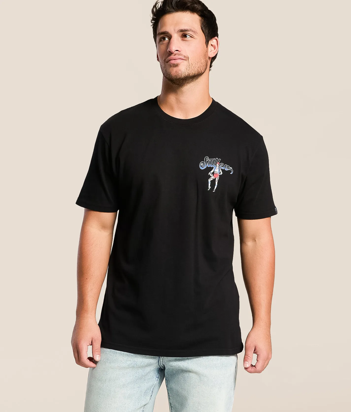 Tops|Graphic T-Shirts | Sullen Varsity Blues T-Shirt Jet Black