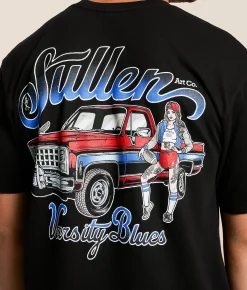 Tops|Graphic T-Shirts | Sullen Varsity Blues T-Shirt Jet Black
