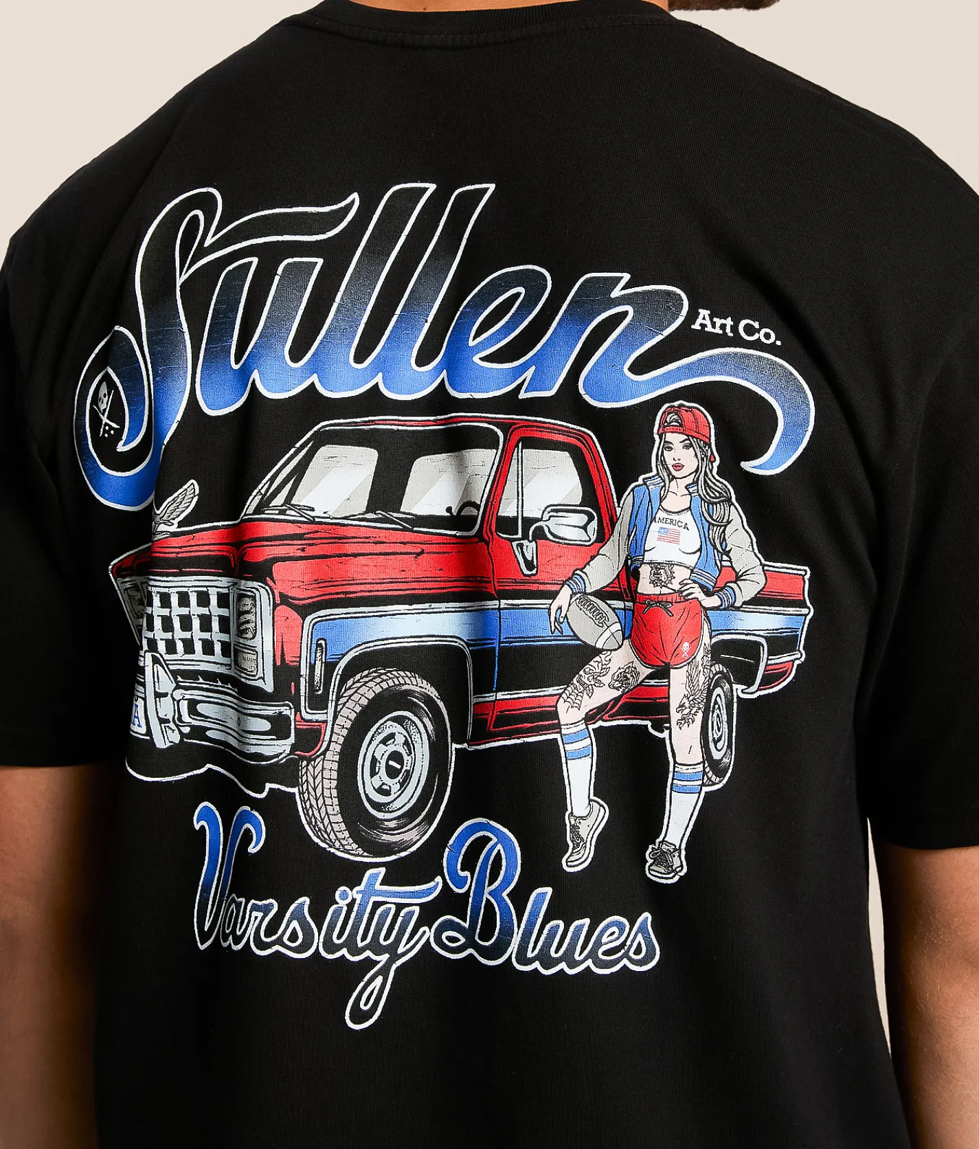 Tops|Graphic T-Shirts | Sullen Varsity Blues T-Shirt Jet Black