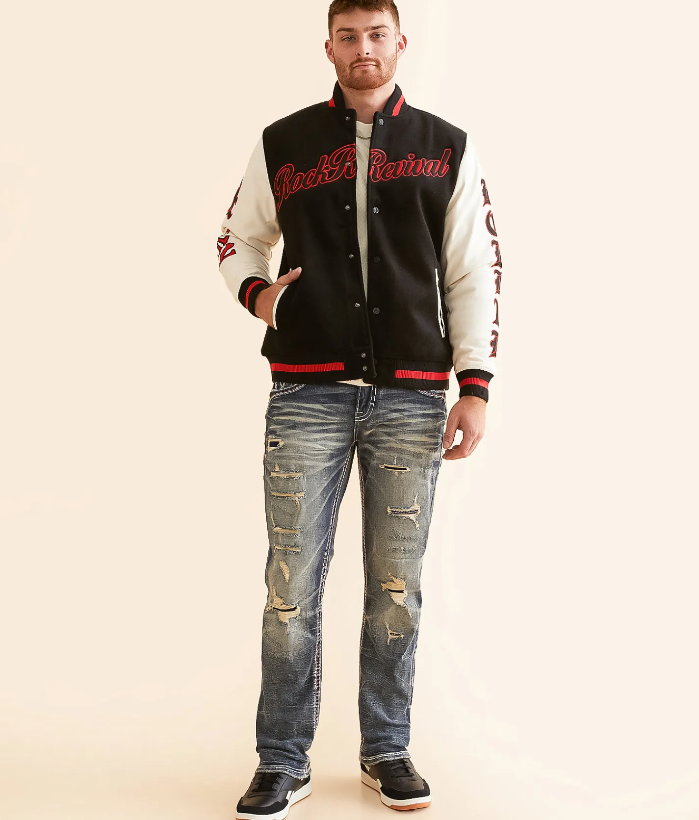 Rock Revival Varsity Jacket Black Best