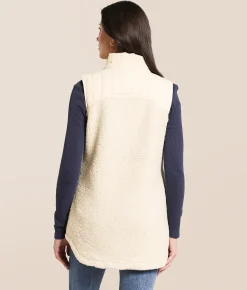 LIV Outdoor Vela Long Sherpa Vest Birch Hot