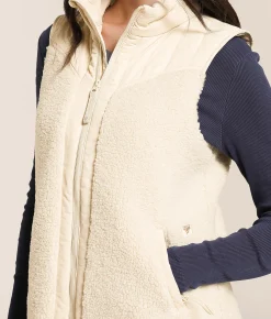 LIV Outdoor Vela Long Sherpa Vest Birch Hot