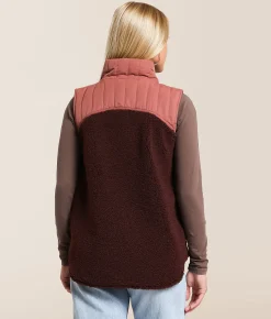 Tops|Coats & Jackets | LIV Outdoor Vela Sherpa Vest Burnt Olive