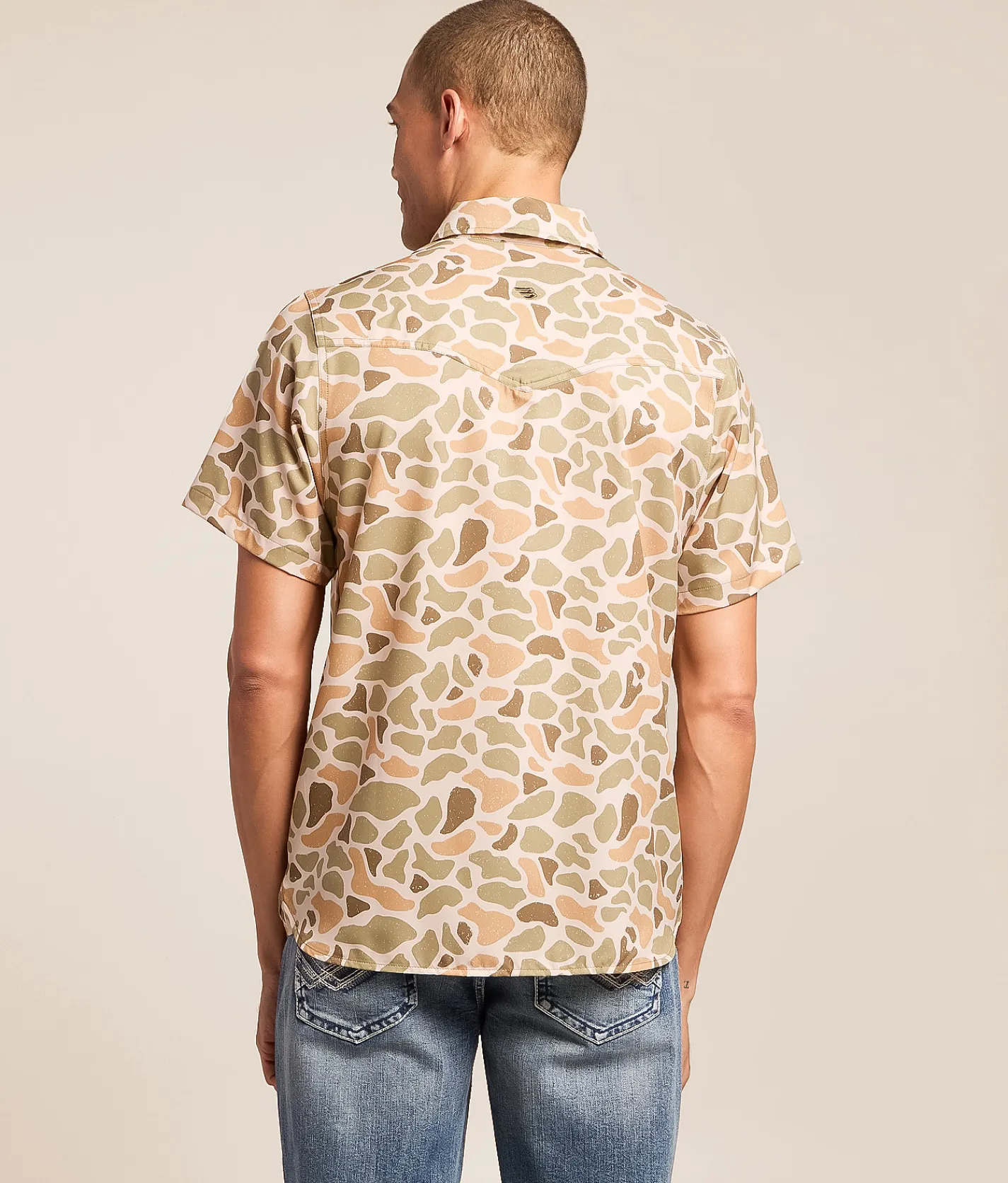 Tops | BURLEBO Western Performance Stretch Shirt Venado Camo